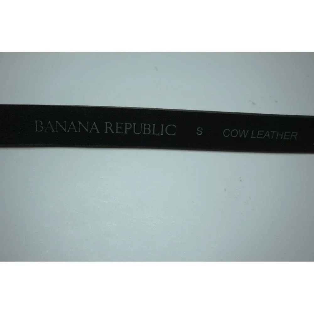 Banana Republic Black Calf Hair Leather Belt Small Silver Buckle 784915-00